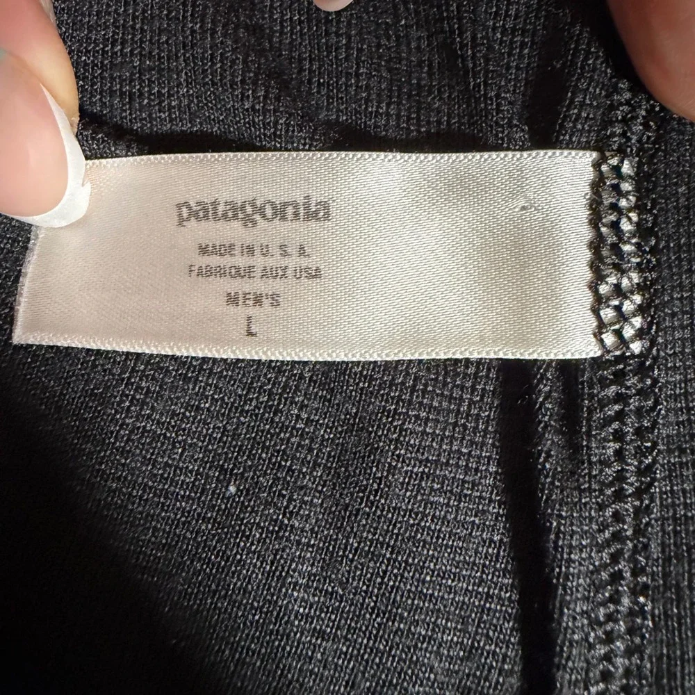 Patagonia Capilene Mens Large Black Thermal Base Layer Pants Made in USA